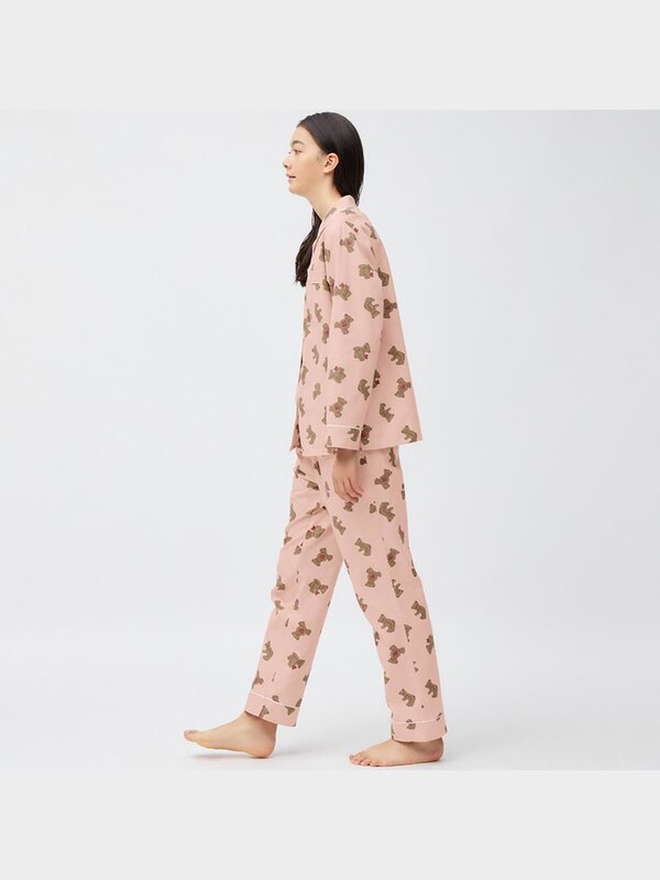 フランネルパジャマ(長袖&ロングパンツ)(ベア)+E