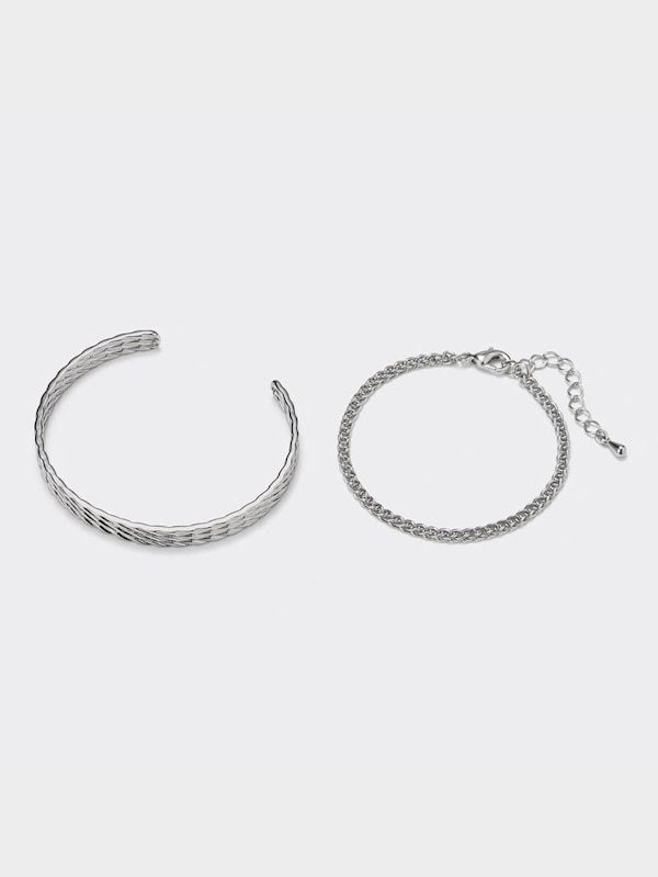 メタルバングル&チェーンブレスレット