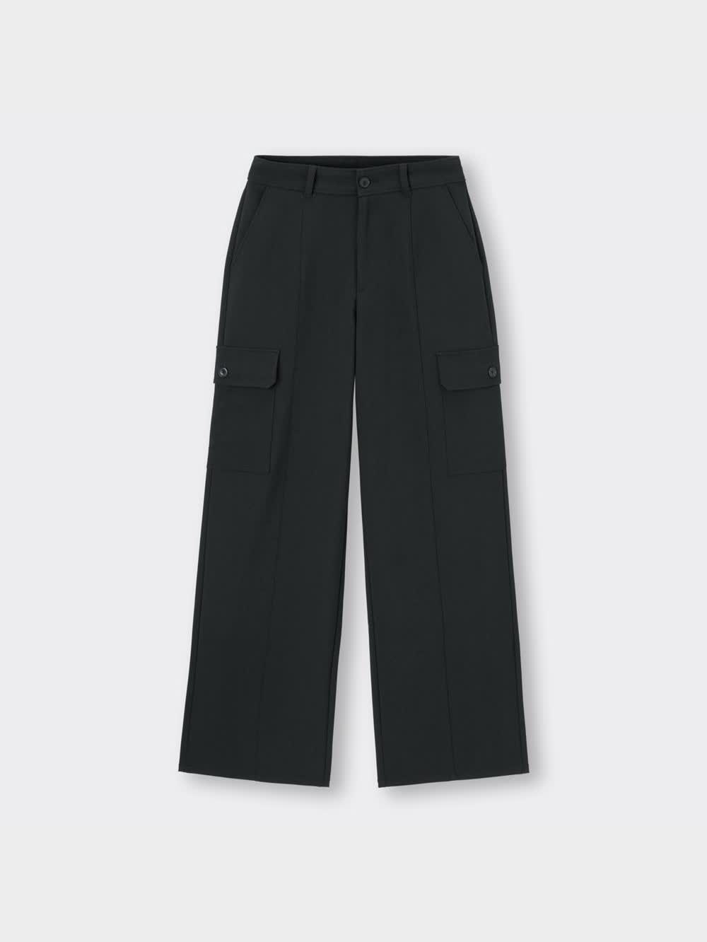 かえ 　3点セット GU公式 | カーゴワイドパンツ+EC(丈長め80.0cm)