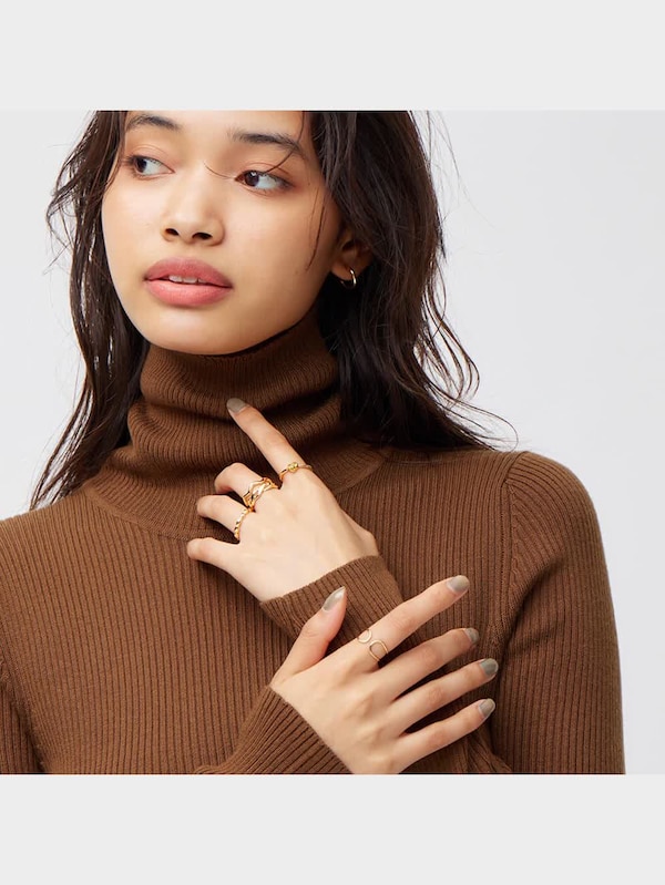 ハートビジューリングセット5P