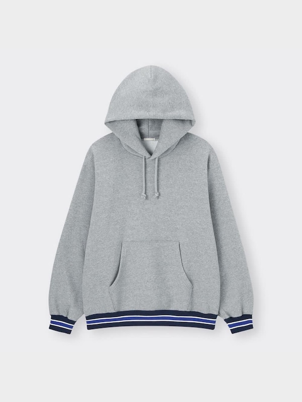 ヘビーウェイトスウェットリブラインパーカ(長袖)