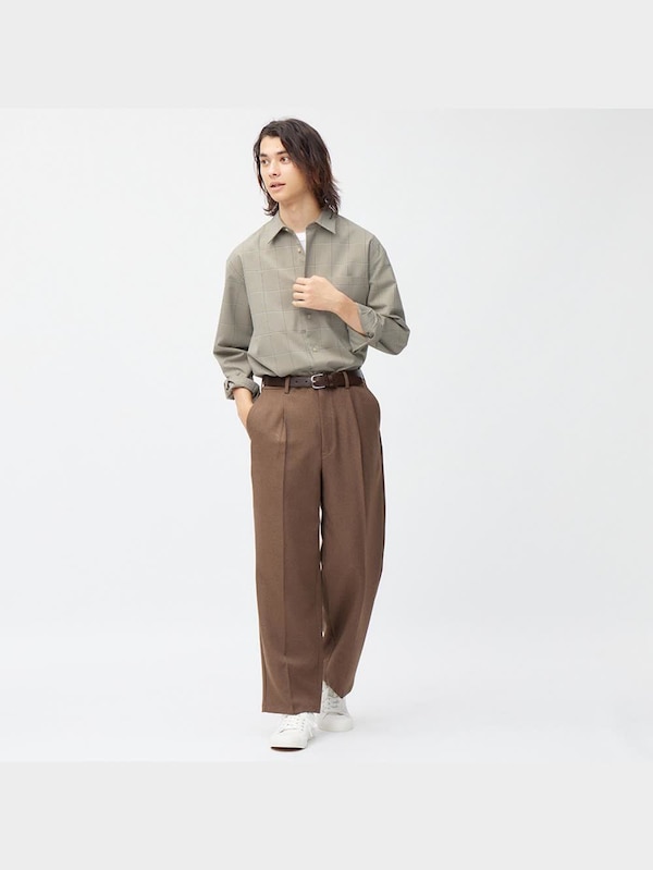 オーバーサイズシャツ(長袖)(チェック)+E