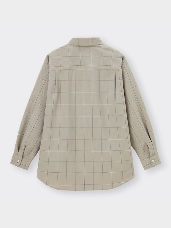 オーバーサイズシャツ(長袖)(チェック)+E