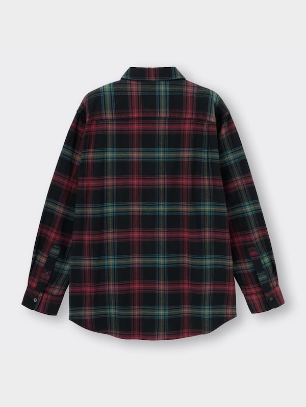 フランネルチェックシャツ(長袖)D