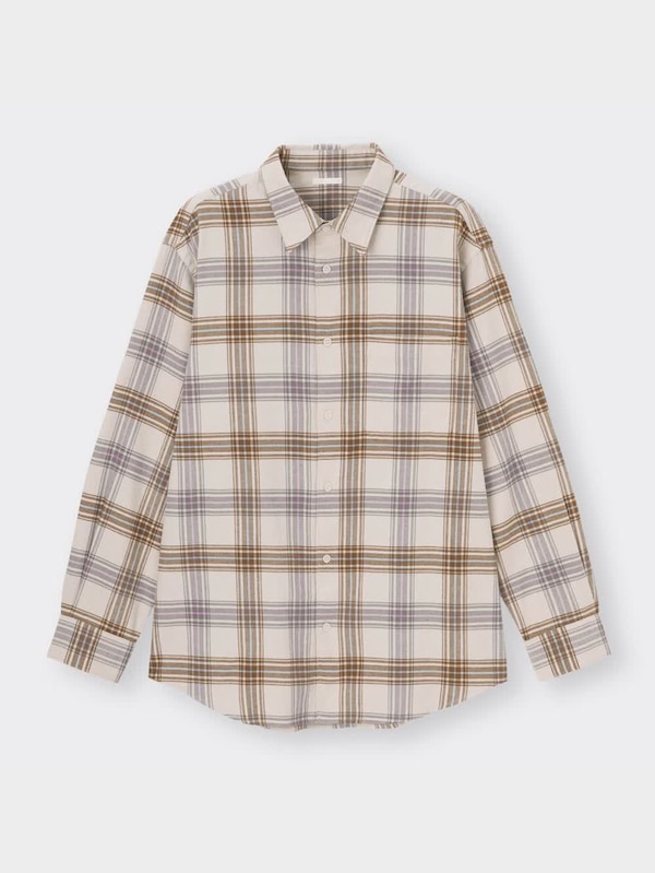 フランネルチェックシャツ(長袖)D