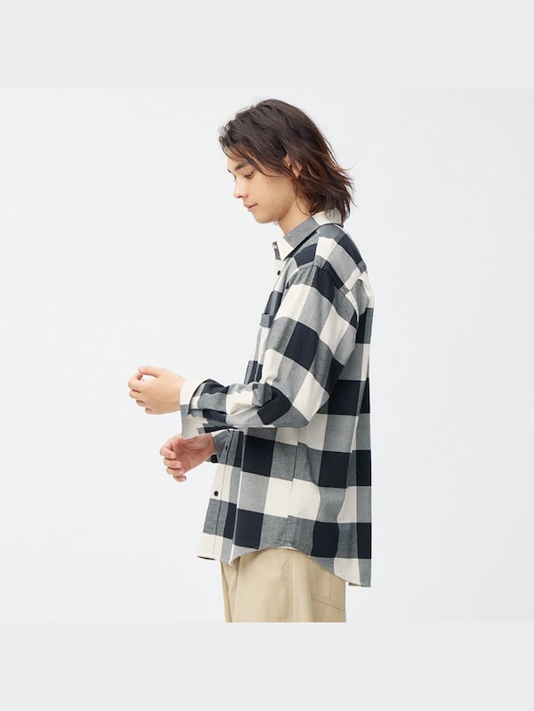 フランネルチェックシャツ(長袖)E
