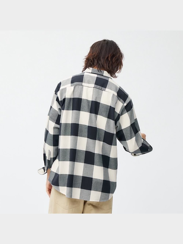 フランネルチェックシャツ(長袖)E