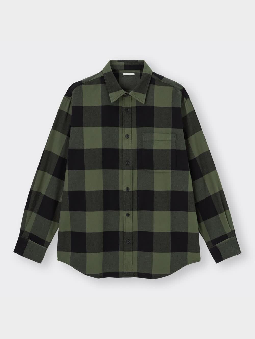 希少 黒入荷！ GU公式 フランネルチェックシャツ(長袖)E | その他