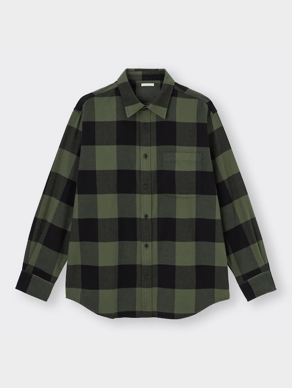 フランネルチェックシャツ(長袖)E