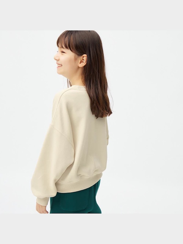 GIRLSクロップドスウェットプルオーバー(長袖)(ワンポイント)