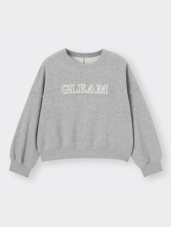 GIRLSクロップドスウェットプルオーバー(長袖)(ロゴ)