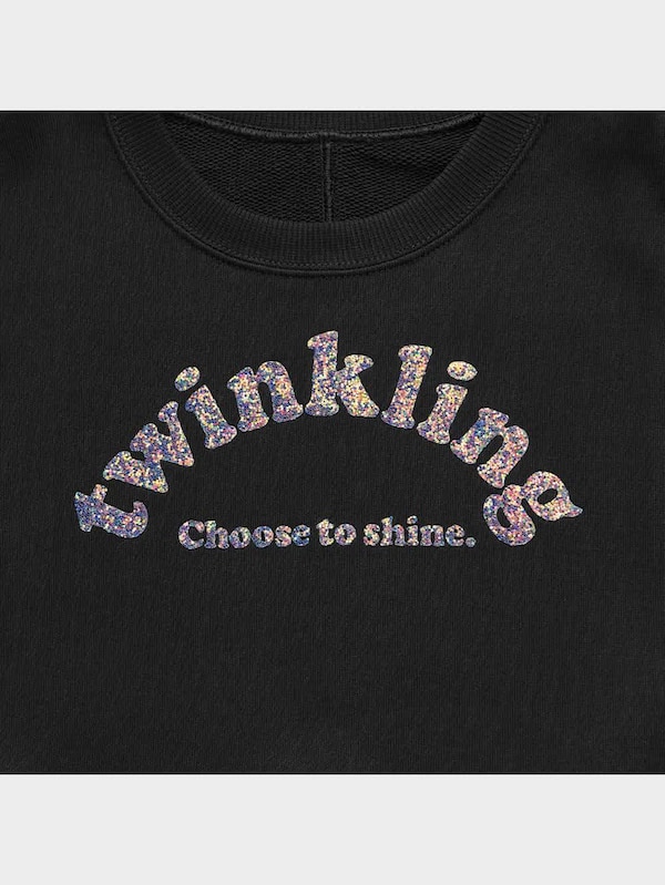 GIRLSクロップドスウェットプルオーバー(長袖)(グリッター)