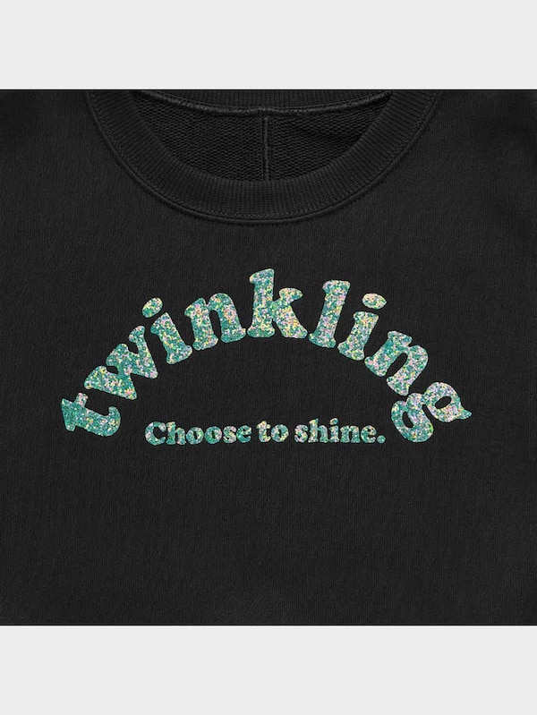 GIRLSクロップドスウェットプルオーバー(長袖)(グリッター)