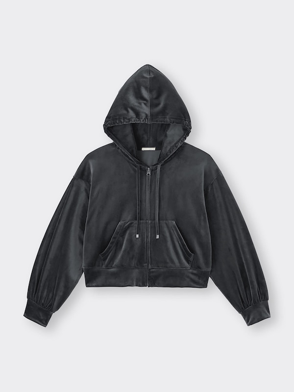 ベロアフルジップパーカ(長袖)+E(セットアップ可能)