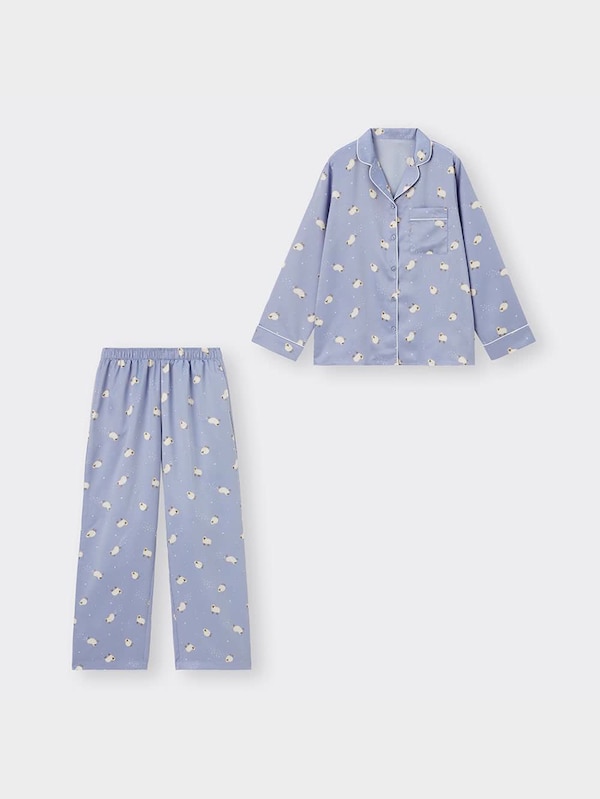 サテンパジャマ(長袖&ロングパンツ)(シープ)+EC