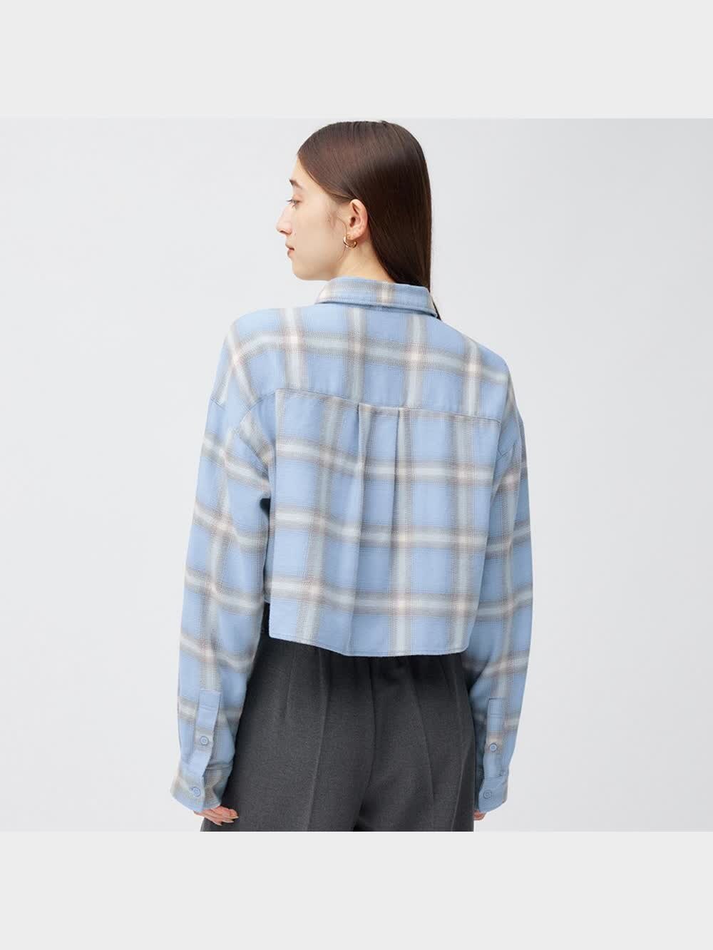 long sleeve cropped shirt/ロングスリーブクロップドシャツ