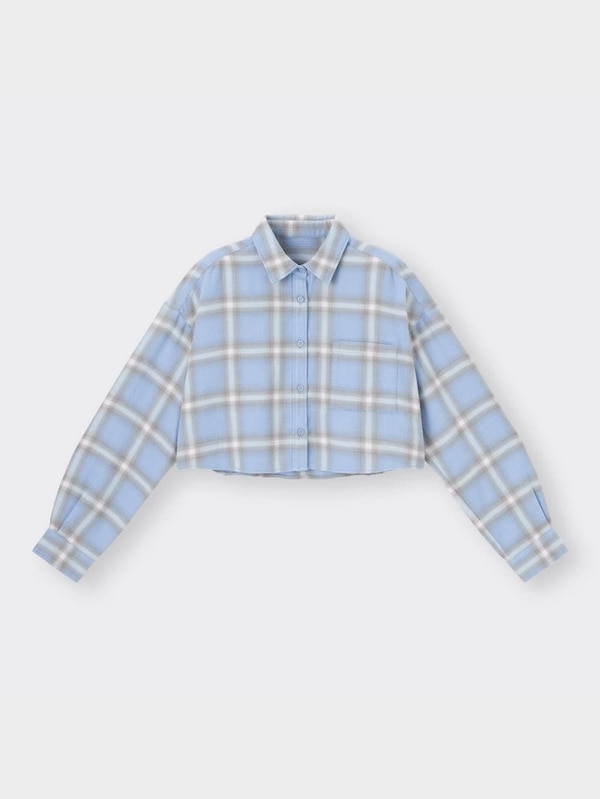 フランネルクロップドシャツ(長袖)+E(2023年冬アイテム)