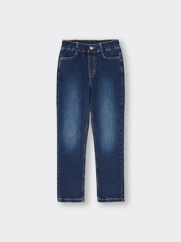 KIDS(男女兼用)のびのびデニムストレートパンツ+E