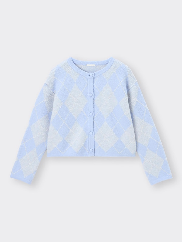 アーガイルショートカーディガン(長袖)+E