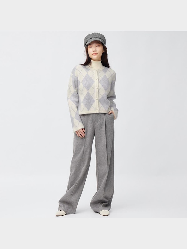 アーガイルショートカーディガン(長袖)+E