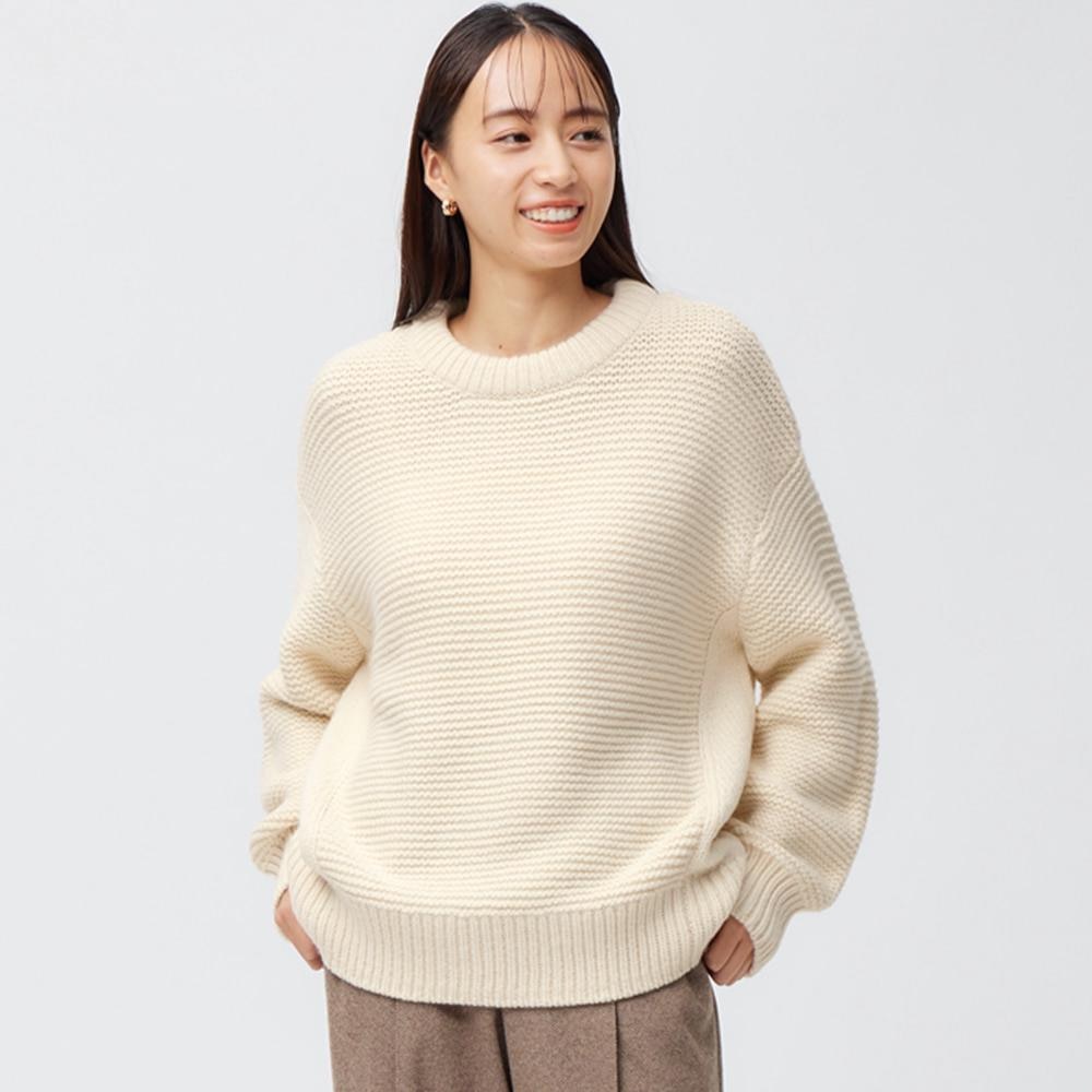 ローゲージオーバーサイズセーター(長袖)+E