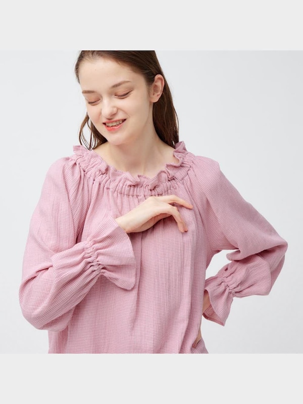 オーガニックコットン2WAYラウンジセット長袖&ロングパンツ+EC