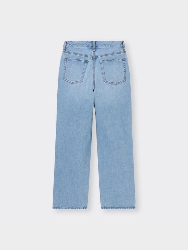 ハイライズストレートジーンズ(クラッシュ)+E