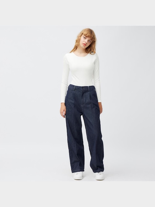 スタイルヒートブラフィールリブクルーネックT(長袖)