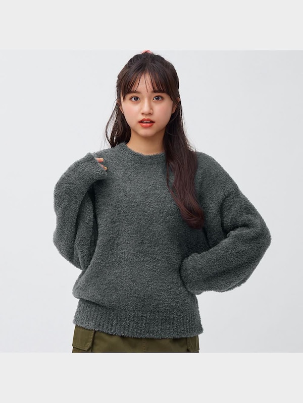 GIRLSネコミミネックウォーマー付きセーター(長袖)JR