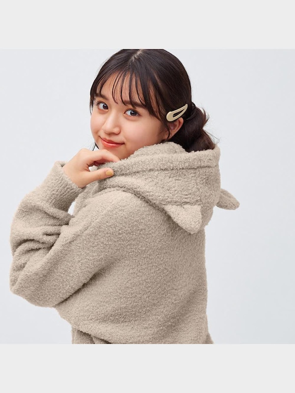 GIRLSネコミミネックウォーマー付きセーター(長袖)JR