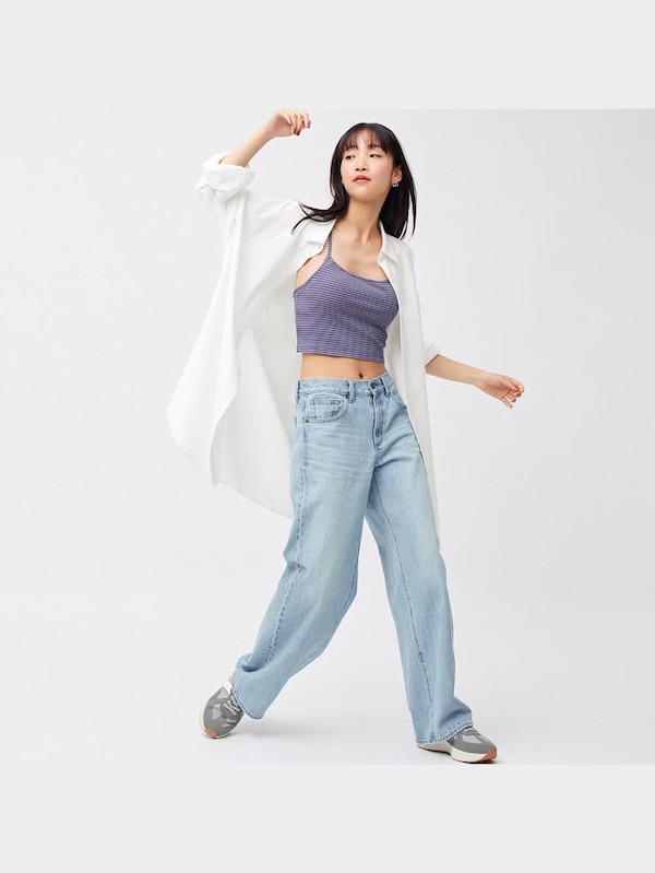 オックスフォードミニシャツワンピース(長袖)+E