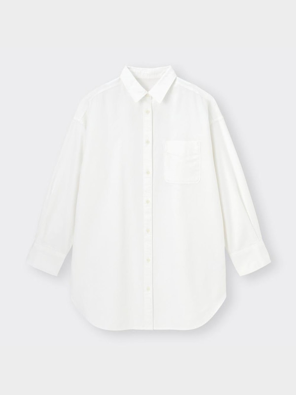 オックスフォードミニシャツワンピース(長袖)+E