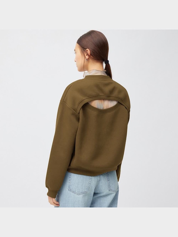 ヘビーウェイトスウェットバックオープンプルオーバー(長袖)+E