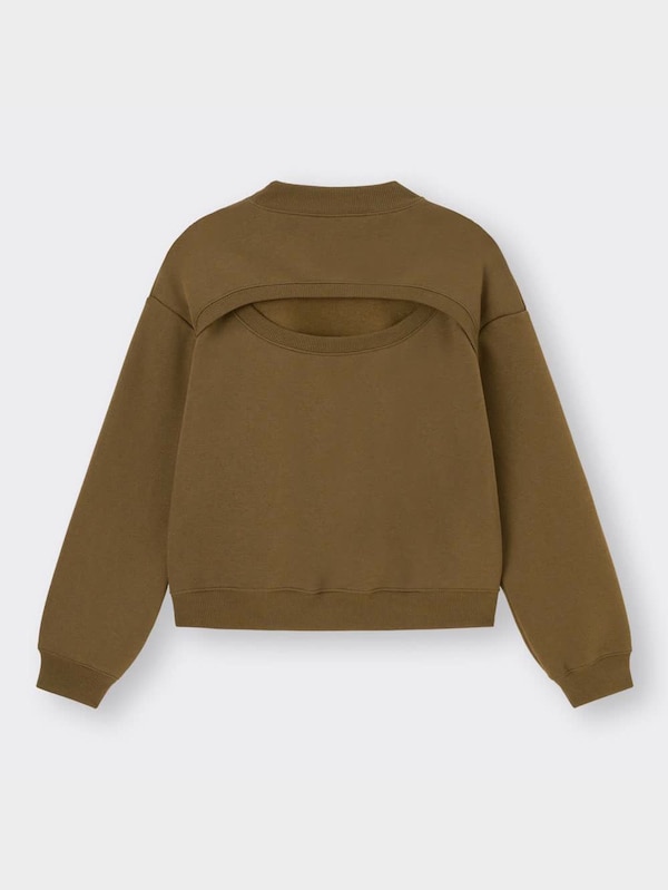 ヘビーウェイトスウェットバックオープンプルオーバー(長袖)+E