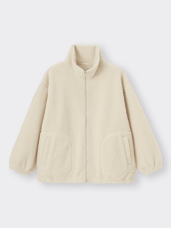 ボアオーバーサイズフルジップブルゾン(長袖)+E