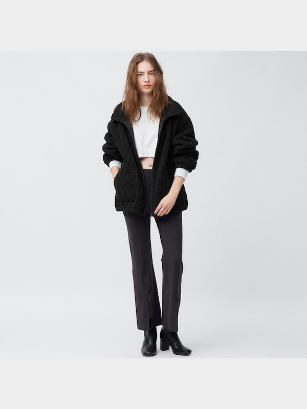 ボアオーバーサイズフルジップブルゾン(長袖)+E