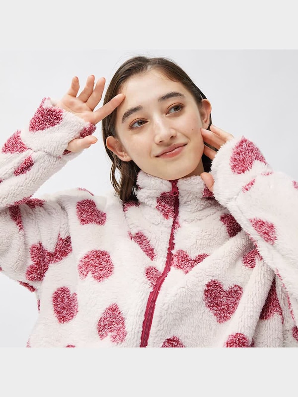 マシュマロフィールフルジップジャケット(長袖)(ハート)+X