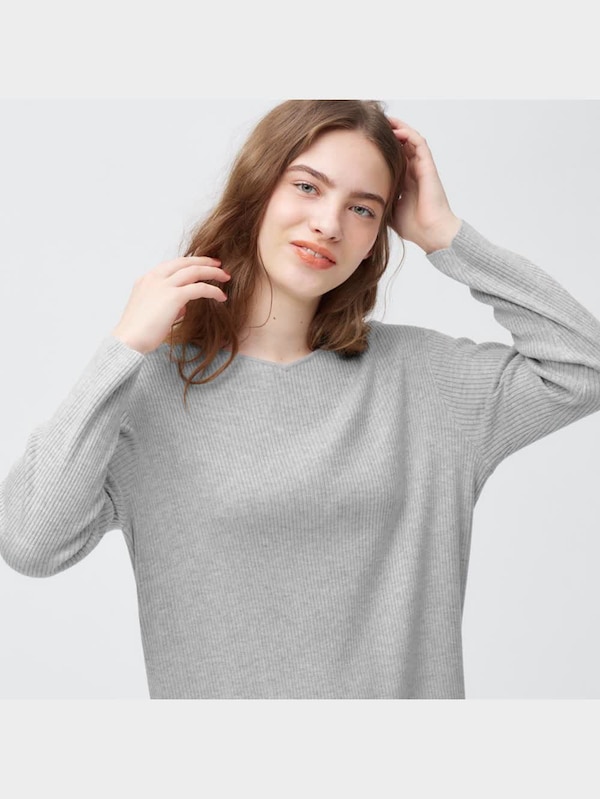 リブニットラウンジワンピース(長袖)+E