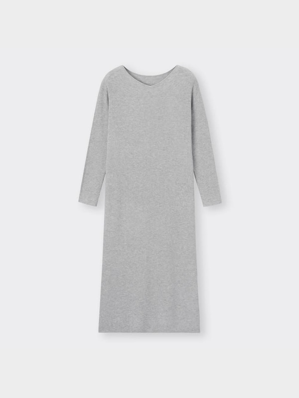 リブニットラウンジワンピース(長袖)+E