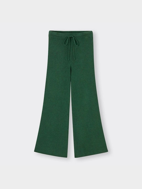 リブニ ットラウンジフレアパンツ+E