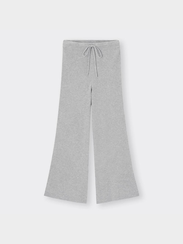 リブニットラウンジフレアパンツ+E