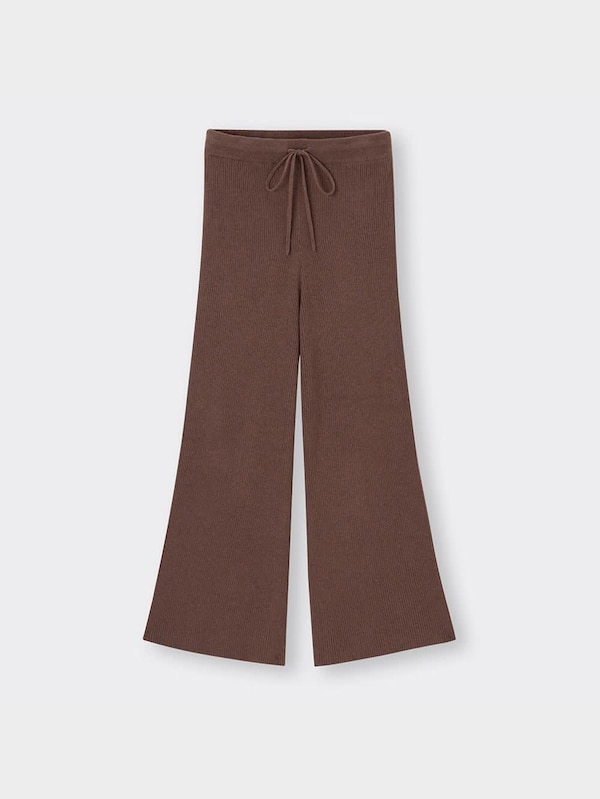 リブニットラウンジフレアパンツ+E