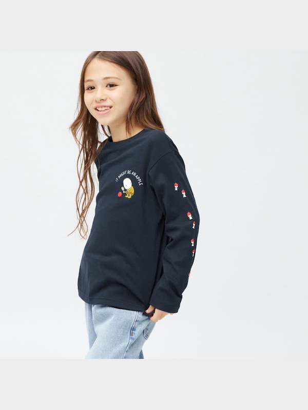 KIDS(男女兼用)グラフィックT(長袖) ヨシタケシンスケ/りんごかもしれない 1