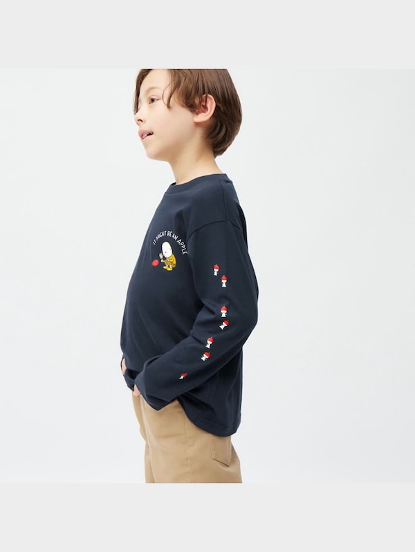 KIDS(男女兼用)グラフィックT(長袖) ヨシタケシンスケ/りんごかもしれない 1