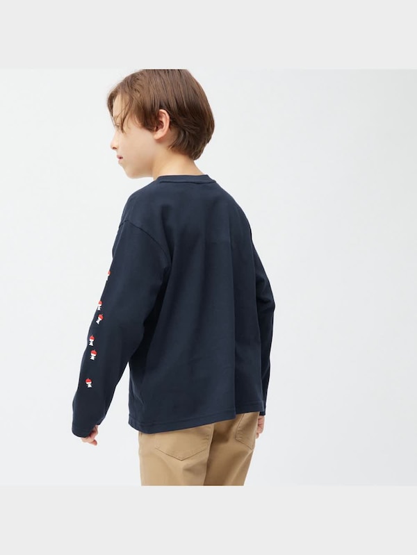 KIDS(男女兼用)グラフィックT(長袖) ヨシタケシンスケ/りんごかもしれない 1