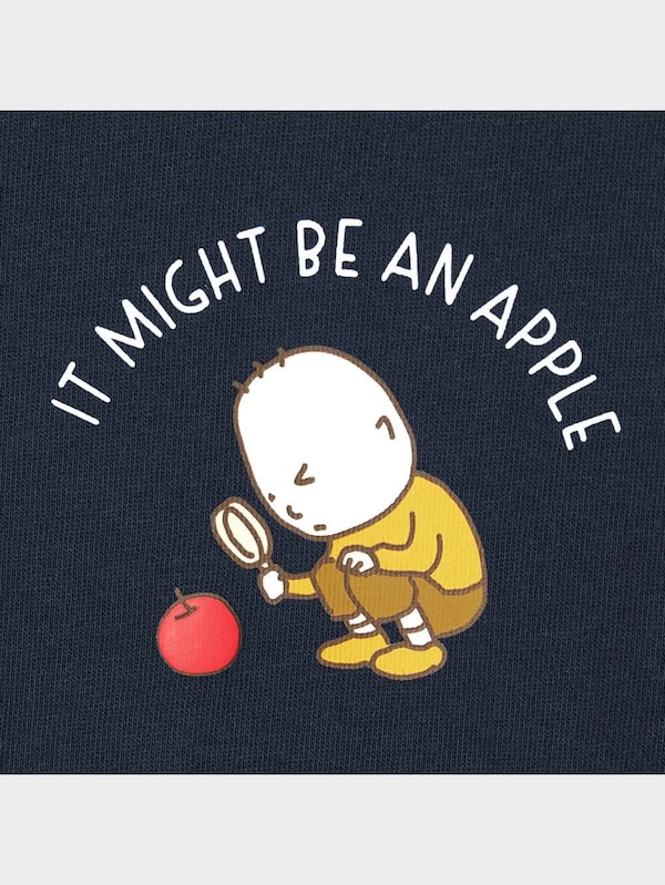 KIDS(男女兼用)グラフィックT(長袖) ヨシタケシンスケ/りんごかもしれない 1