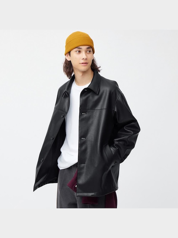 フェイクレザーブルゾンNT+E