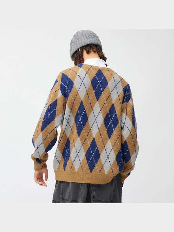 ブラッシュドヤーンカーディガン(長袖)(アーガイル)