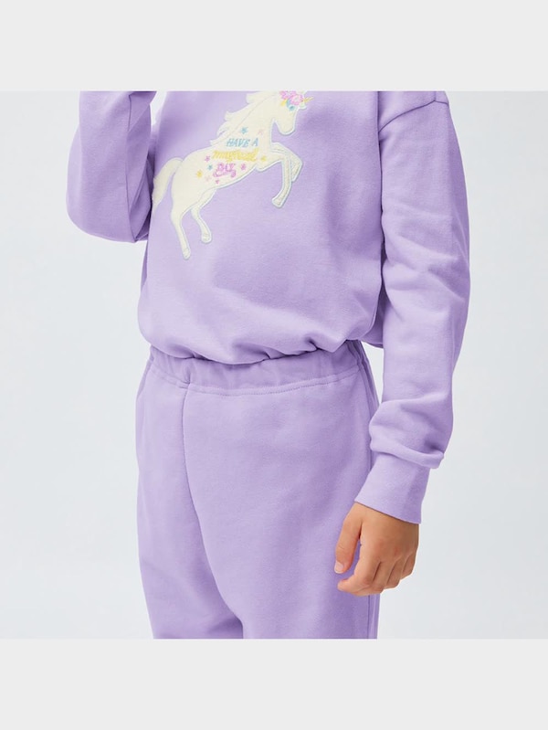 KIDS(男女兼用)ソフトスウェットラウンジセット(ユニコーン)(長袖&ロングパンツ)