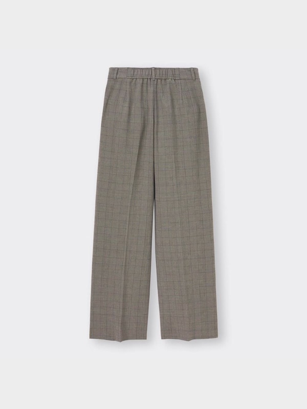 タックワイドパンツ(チェック)+EC(丈長め80.0cm)